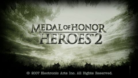 Medal of Honor: Heroes title screen for PSP